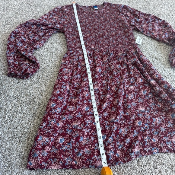 NWT Old Navy Smocked Floral Dress Size Small | Boho Cottagecore Spring Garden - Picture 6 of 10